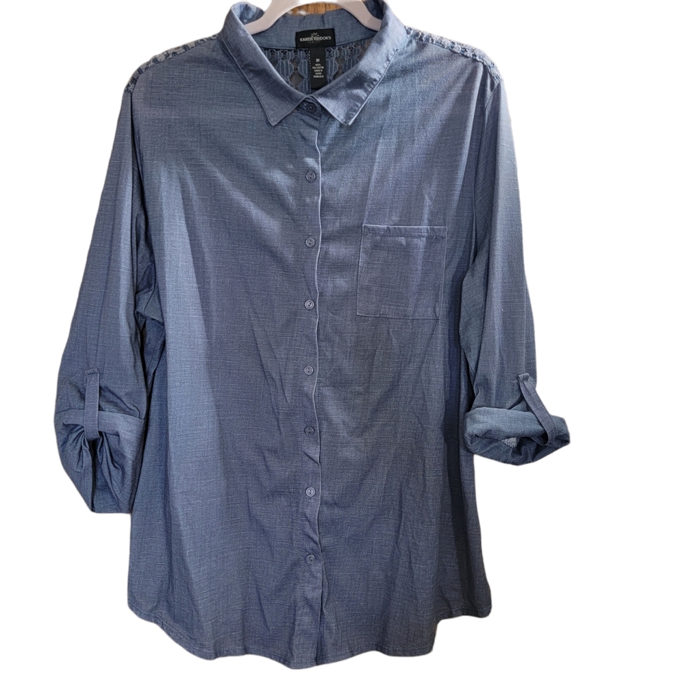 Karen Brooks size 2X Color:Denim blue